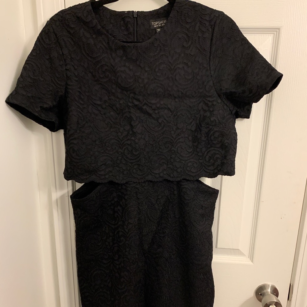 Topshop crop mini dress